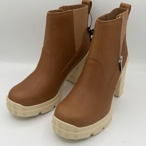 SOREL Caribou™ X Heel Chelsea Women Size 9.5 Color Tawny Buff/Honey White NEW!!